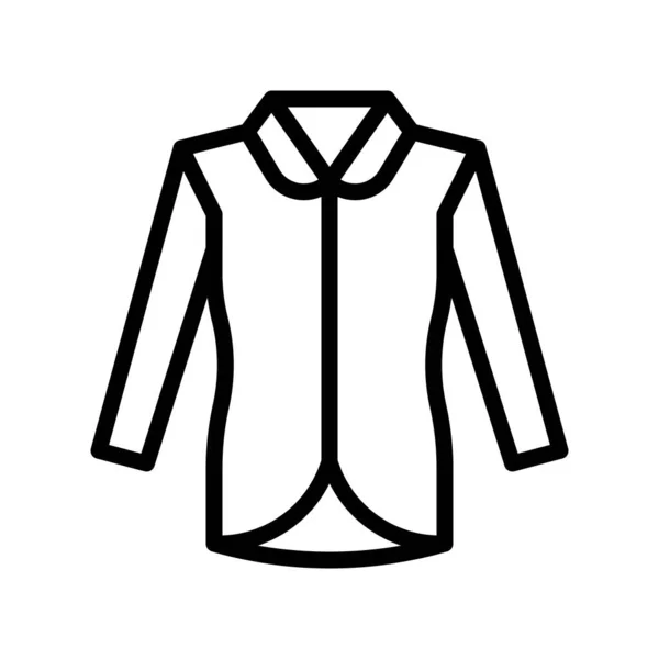 Női Kabát Vektor Illusztráció Vonaltervezés Ikon — Stock Vector