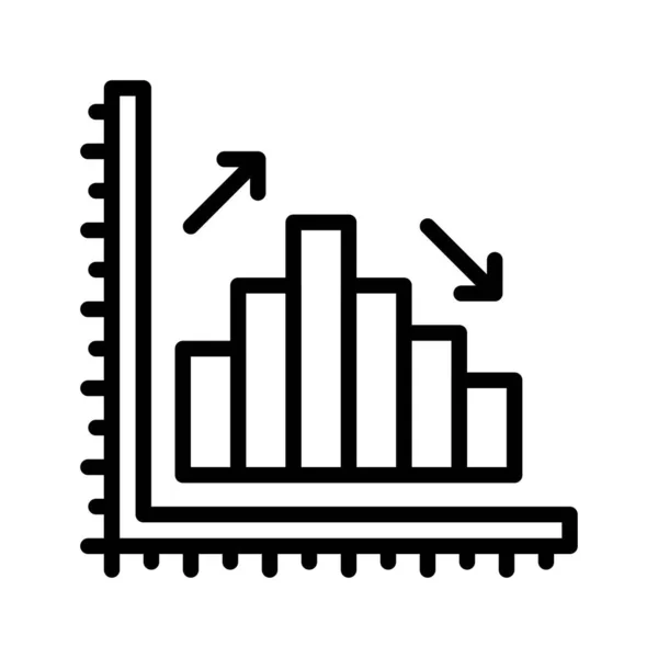 Economische Recessie Gerelateerde Grafiek Pijl Met Grafiek Lijnen Vectoren Lineaire — Stockvector