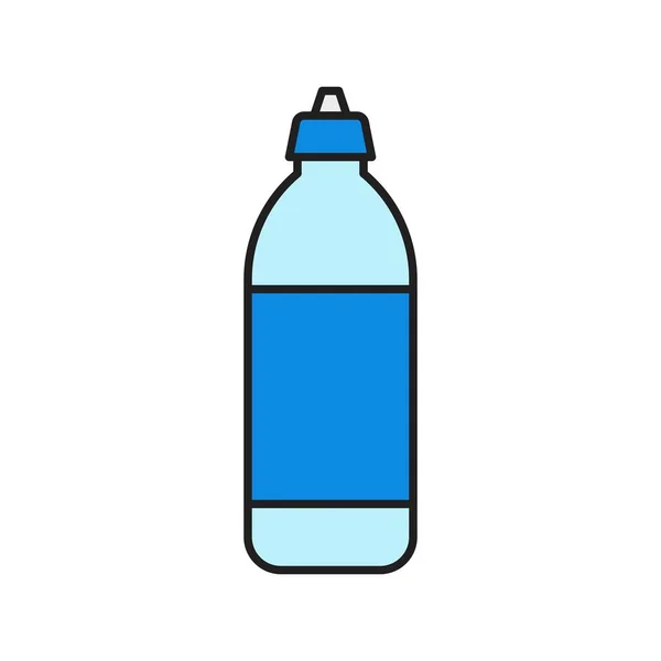 Plastic Bottle Vector Illustration Filled Design Editable Outline Icon — Stock Vector