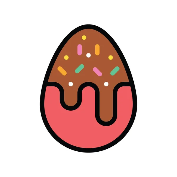 Húsvéti Tojás Csokoládéval Rokon Édes Cukorka Vektorok Szerkeszthető Stroke — Stock Vector