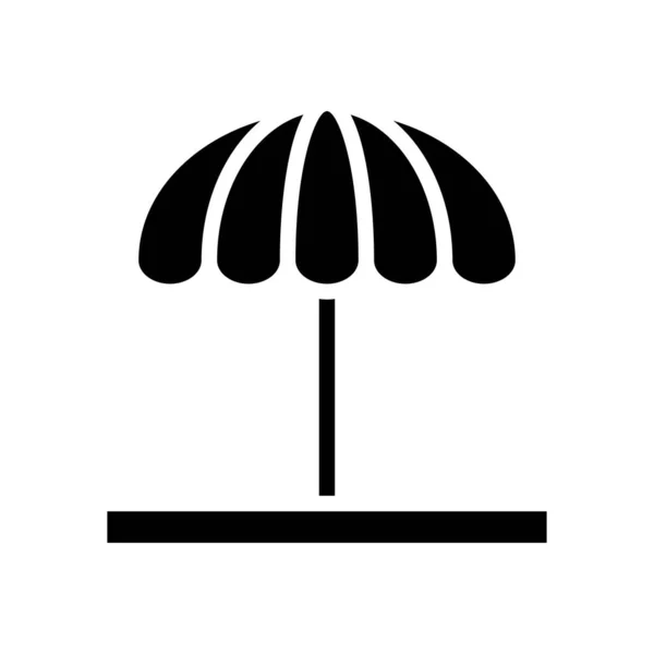 Zomerstrand Vakantie Gerelateerde Parasol Met Standvector Solide Design — Stockvector