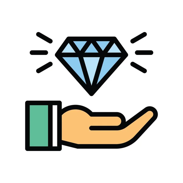 Finance Banque Argent Liés Tenant Diamant Dans Les Mains Vecteur — Image vectorielle