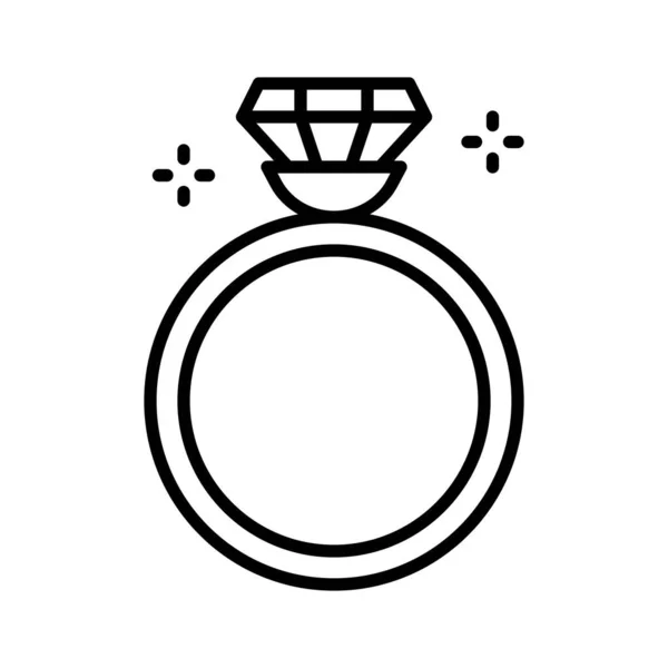 Ring Vector Illustration Isolated Line Design Icon — 스톡 벡터