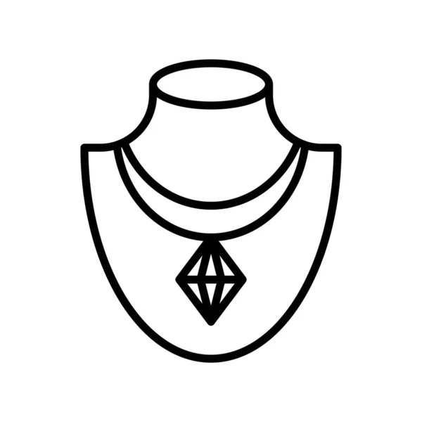 Necklace Vector Illustration Isolated Line Design Icon — 스톡 벡터