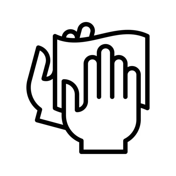 Laver Les Mains Les Mains Liées Hygiène Séchage Essuyage Avec — Image vectorielle
