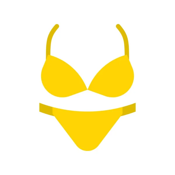 Bikini Oder Dessous Vektor Illustration Flache Design Ikone — Stockvektor