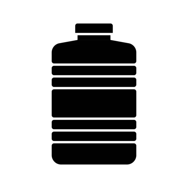 Plast Flaska Vektor Illustration Solid Design Ikon — Stock vektor