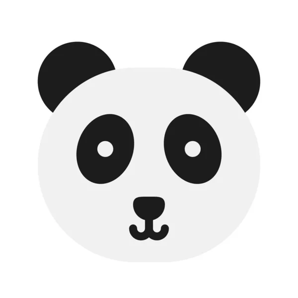 Panda Cara Vector Chino Lunar Nuevo Año Plano Icono Estilo — Archivo Imágenes Vectoriales