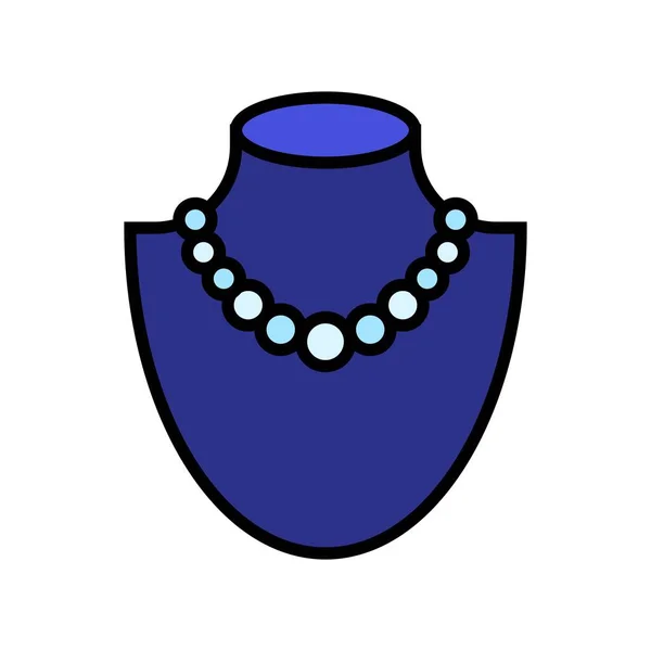 Collar Icono Vectorial Diseño Rellenado Contorno Editable — Archivo Imágenes Vectoriales