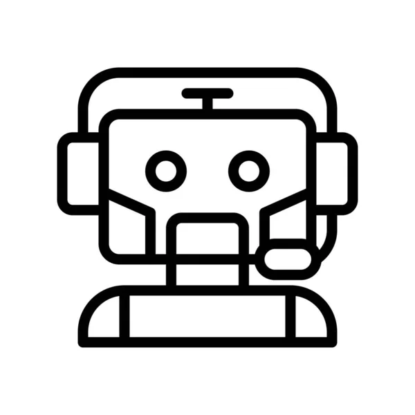 Robot Vector Robotics Related Line Style Icon — Stock Vector