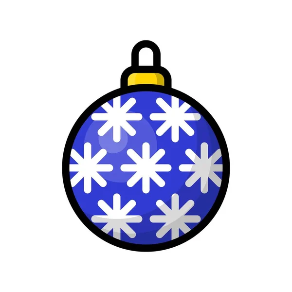 Цветной Рождественский Шар Изолированный Белом Фоне — стоковый вектор