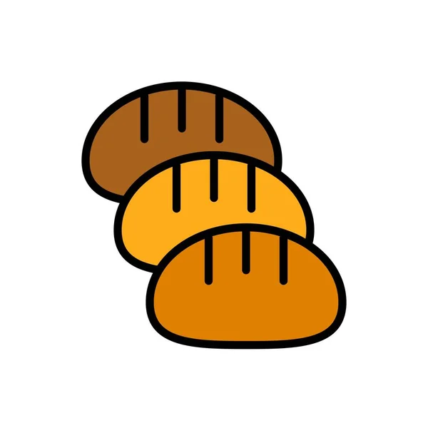 Breads Vector Pasen Gevulde Stijl Pictogram Bewerkbare Slag — Stockvector