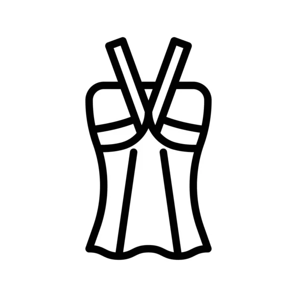 Ärmellose Hemdvektorabbildung Liniendesign Symbol — Stockvektor