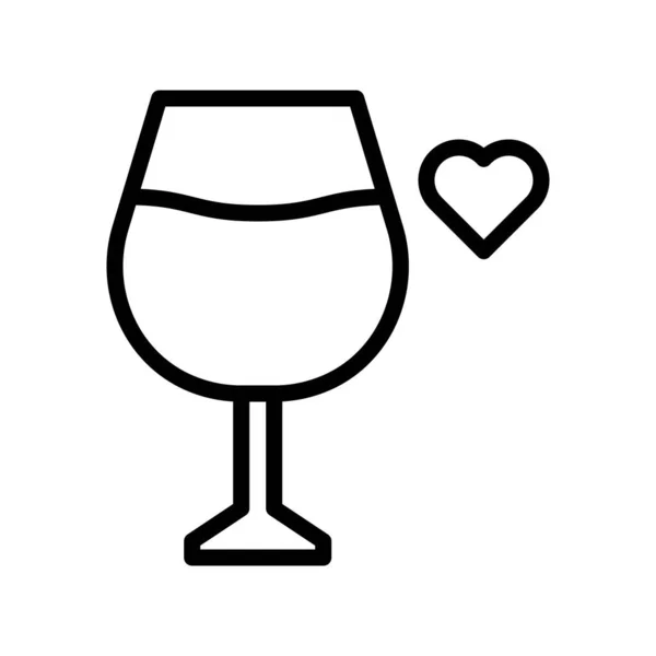 Wine Vector Illustration Isolated Line Design Icon — Stock Vector