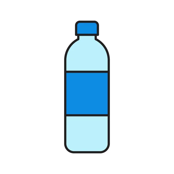 Plastic Fles Vector Illustratie Gevuld Ontwerp Bewerkbare Omtrek Pictogram — Stockvector