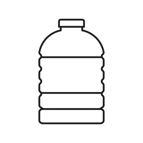 Ilustración Vector Botella Plástico Icono Diseño Línea — Vector de stock