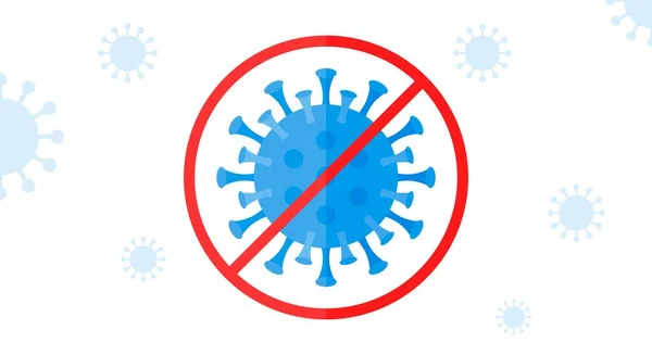 Wuhan Coronavirus Peligroso Para Salud Enfermedad Señal Stop Bacterias Vectores — Archivo Imágenes Vectoriales