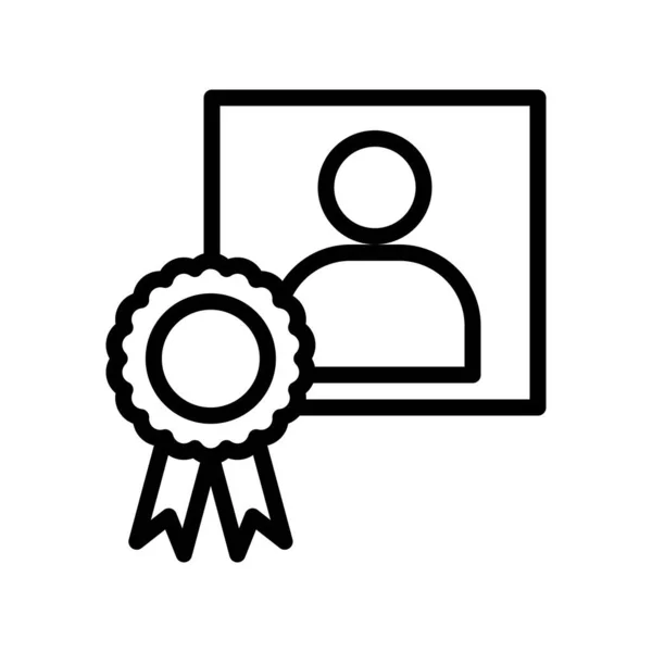 Achievement Badge Vector Digital Marketing Line Style Icon Editable Stroke — 스톡 벡터