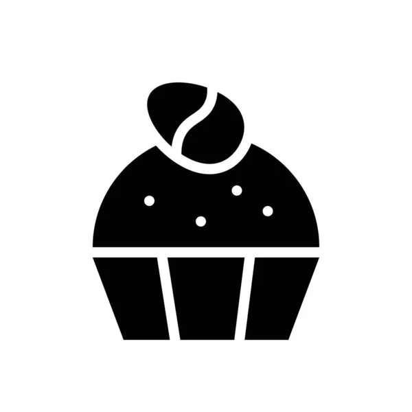 Cupcake Vektorové Ilustrace Velikonoce Pevný Design Ikona — Stockový vektor