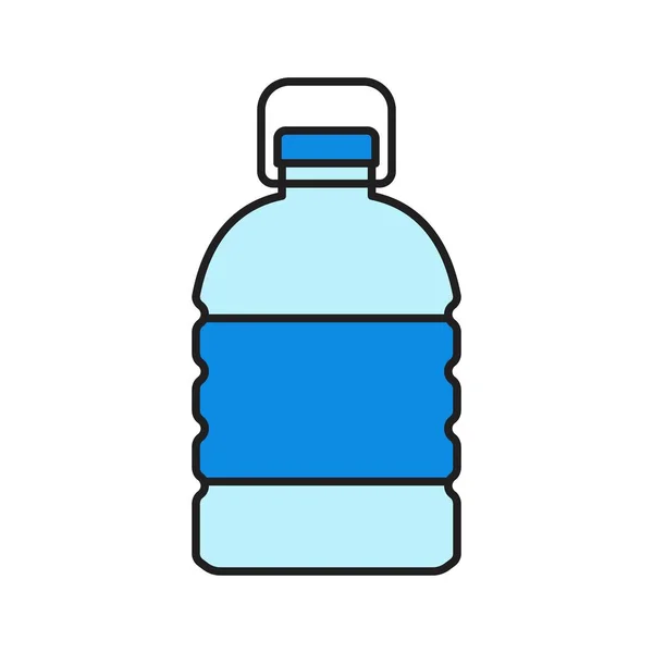 Plastic Fles Vector Illustratie Gevuld Ontwerp Bewerkbare Omtrek Pictogram — Stockvector