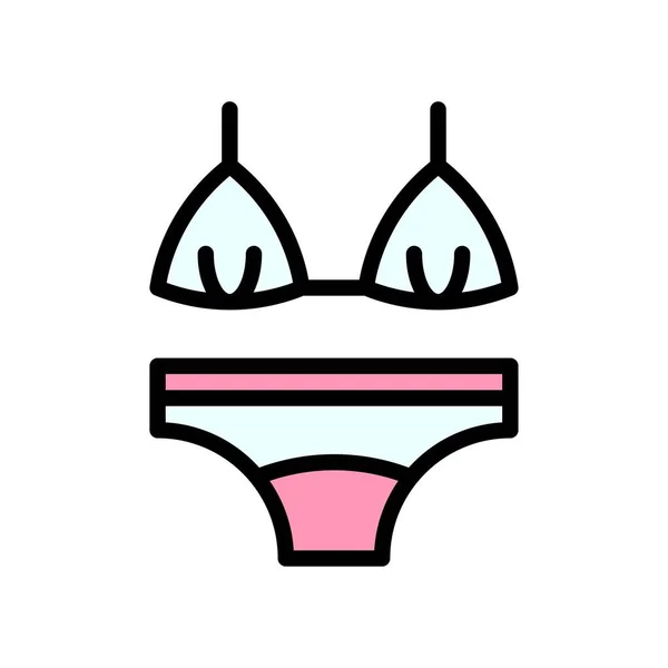 Hawaï Icône Liée Bikini Soutien Gorge Les Femmes Sous Vêtements — Image vectorielle