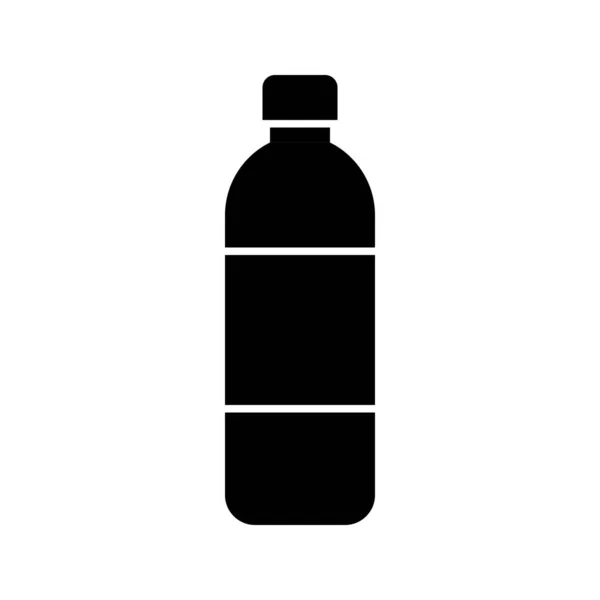 Plastic Fles Vector Illustratie Solide Ontwerp Pictogram — Stockvector