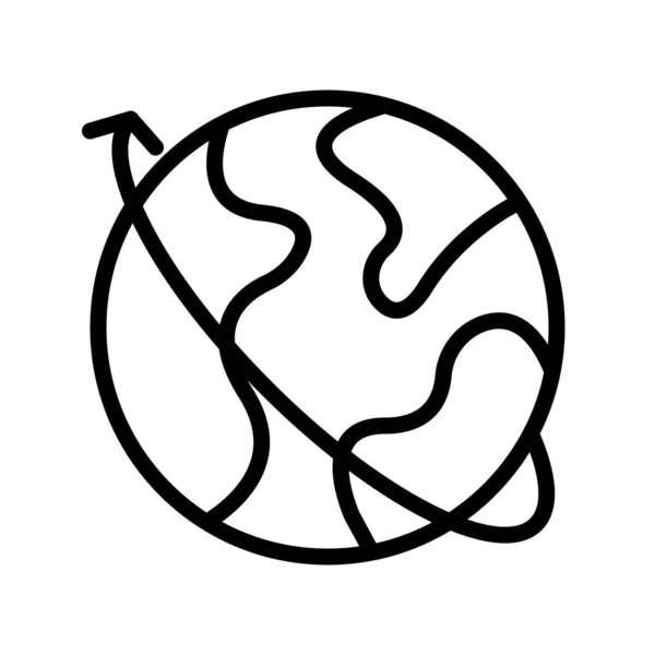 Земной Вектор Цифровой Маркетинговой Линии Стиль Значок Редактируемый Штрих — стоковый вектор