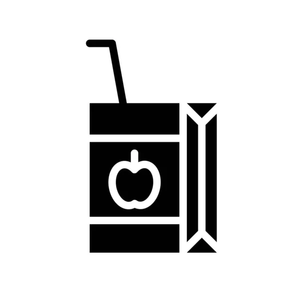 Картонна Векторна Ілюстрація Значок Твердого Дизайну Напоїв — стоковий вектор