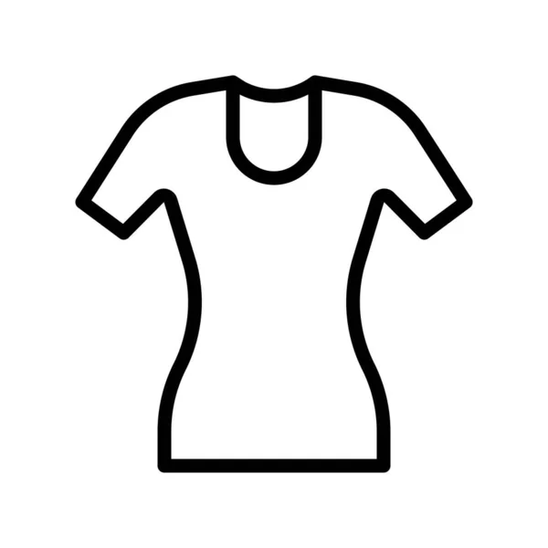 Frauen Kleid Vektor Illustration Linie Design Symbol — Stockvektor