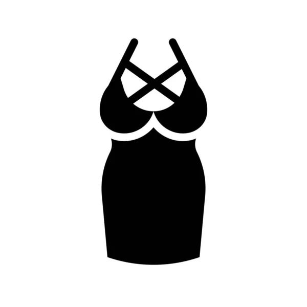 Frauen Kleid Vektor Illustration Solides Design Symbol — Stockvektor