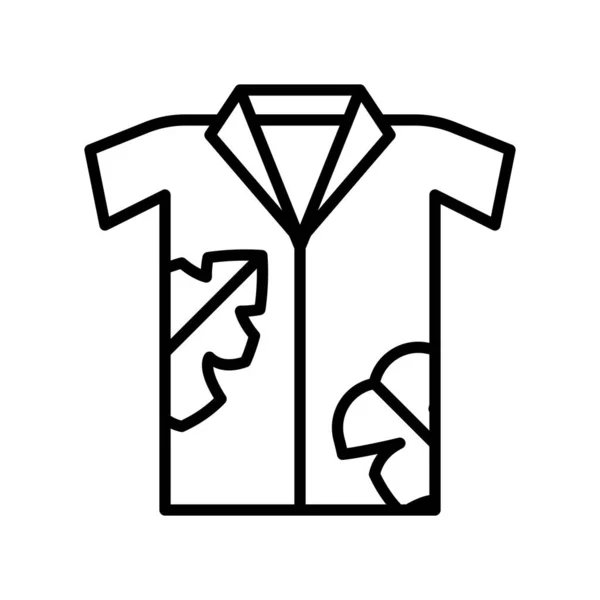 Summer Shirt Vector Summer Party Related Line Style Icon — 스톡 벡터