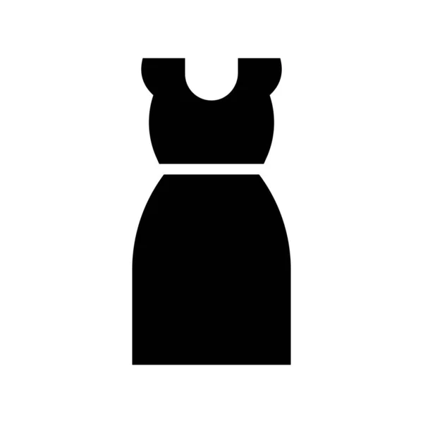 Women Dress Vector Illustration Solid Design Icon — Stock Vector