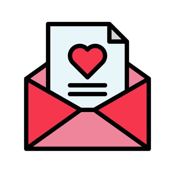 Вектор почты, Валентина и связанная с любовью иконка стиля наброска
