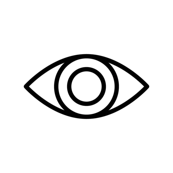 Eye Vector Social Media Line Design Icon — Stock Vector