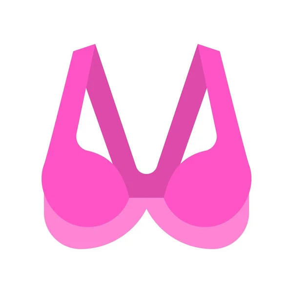 Bra Brassiere Ilustração Vetorial Ícone Design Plano — Vetor de Stock