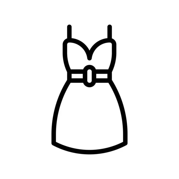 Mulheres Vestido Vetor Ilustração Ícone Design Linha — Vetor de Stock