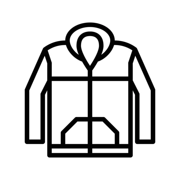 Kabát Vagy Kabát Vektor Illusztráció Vonal Design Ikon — Stock Vector