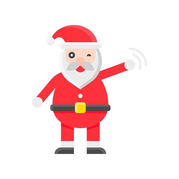 Noël Vecteurs Mains Apparentés Santa Wavings Dans Style Plat — Image vectorielle
