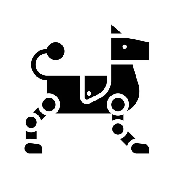 Robot Dog Vector Robotics Related Solid Style Icon — Stock Vector