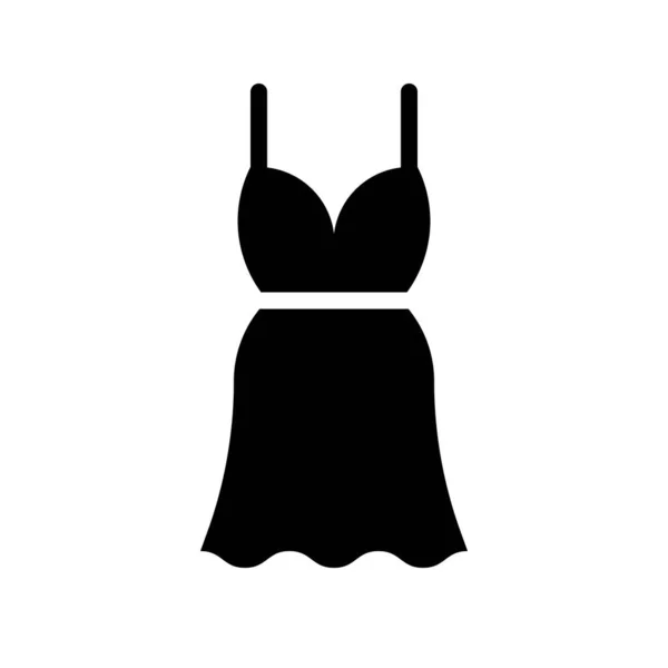 Γυναίκες Φόρεμα Διάνυσμα Εικονογράφηση Στερεά Εικονίδιο Σχεδιασμού — Διανυσματικό Αρχείο
