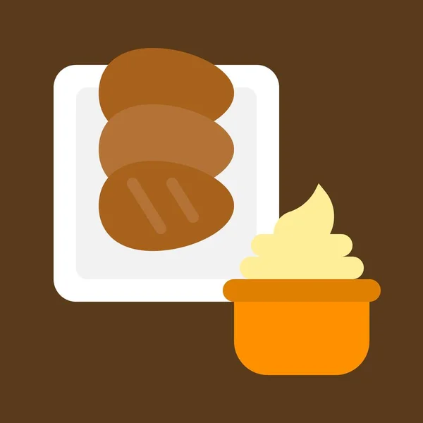 Steak Sauce Vector Icono Diseño Plano Relacionado Con Barbacoa — Vector de stock