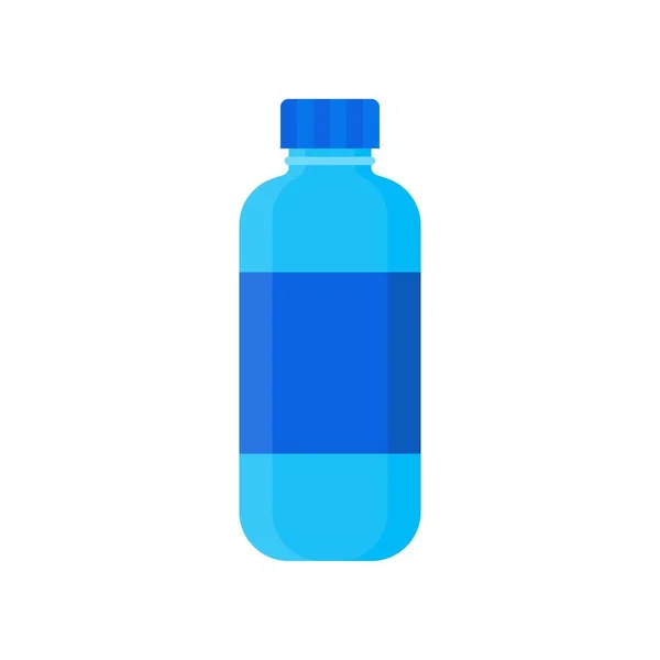 Ilustracja Wektora Plastikowej Butelki Płaska Ikona Projektu — Wektor stockowy