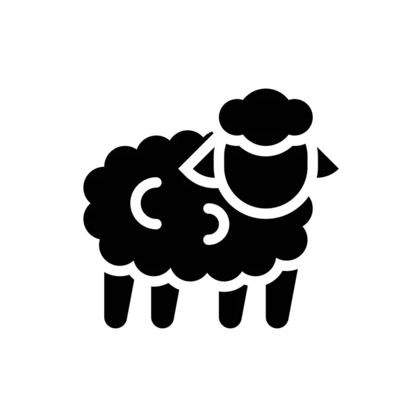 Вівці Векторні Ілюстрації Значок Суцільного Дизайну Великодня — стоковий вектор