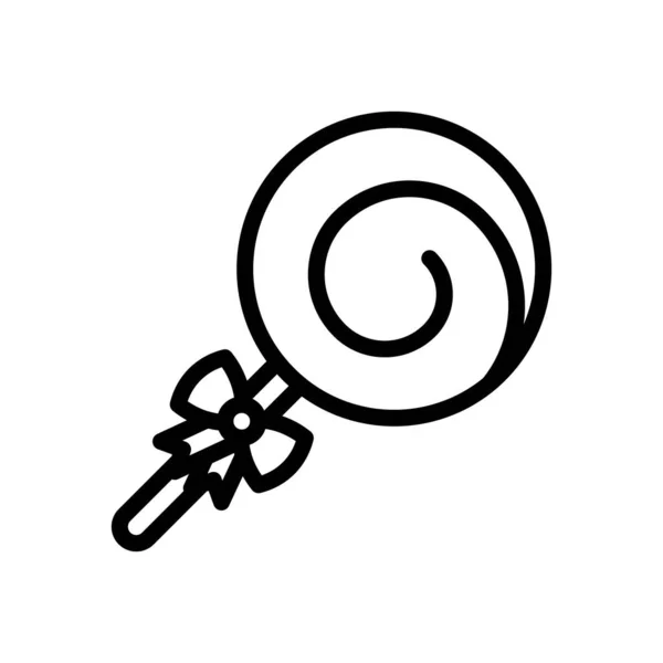Lollipop Vektor Illustration Isolierte Linie Design Symbol — Stockvektor