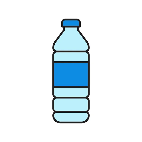 Plastic Fles Vector Illustratie Gevuld Ontwerp Bewerkbare Omtrek Pictogram — Stockvector