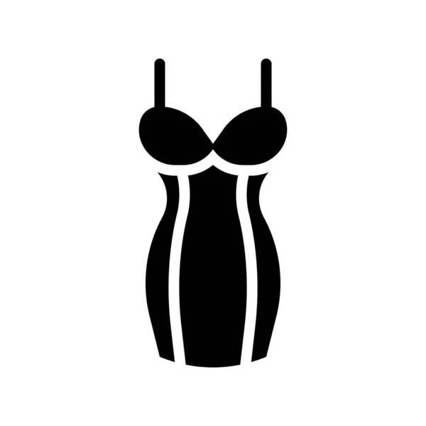 Frauen Kleid Vektor Illustration Solides Design Symbol — Stockvektor