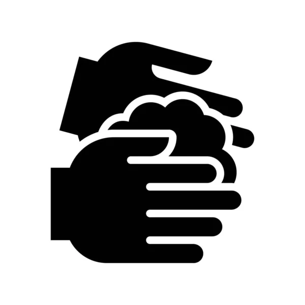 Laver Les Mains Les Mains Liées Hygiène Laver Frotter Avec — Image vectorielle