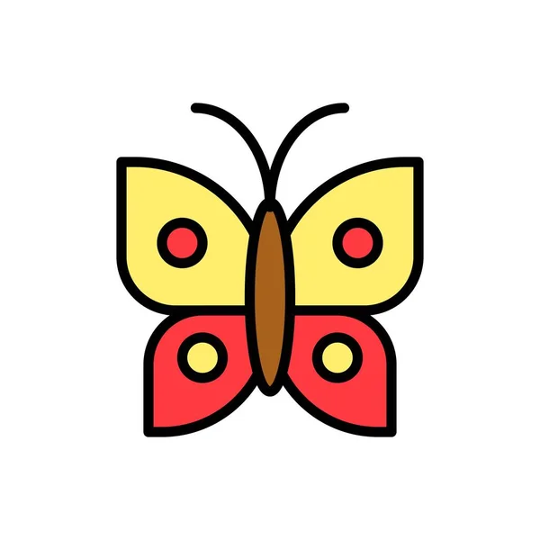 蝴蝶矢量 复活节填充风格图标可编辑笔划 — 图库矢量图片