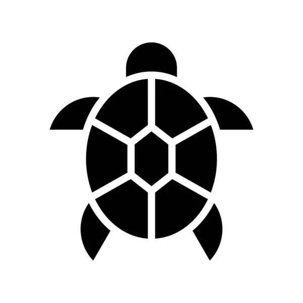 Hawaii Icoon Gerelateerde Hawaii Schildpad Met Nek Benen Vector Solide — Stockvector