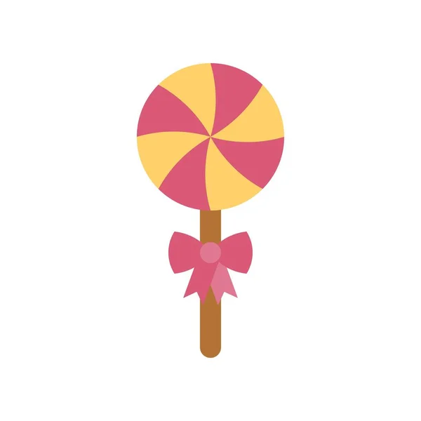 Lollipop Vector Illustratie Geïsoleerde Platte Ontwerp Icoon — Stockvector